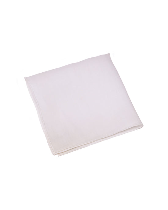 Pocket square - linen - Plain white