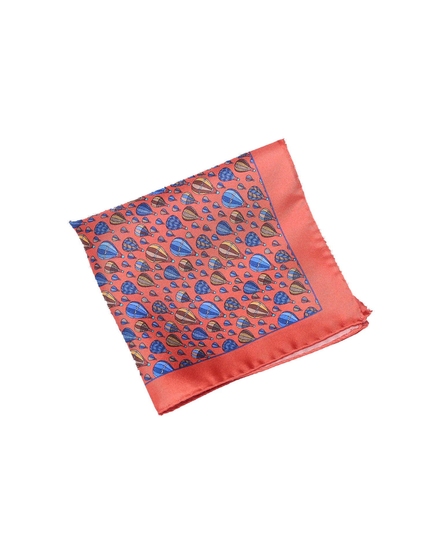 Pocket square - Orange with ballon  - silk