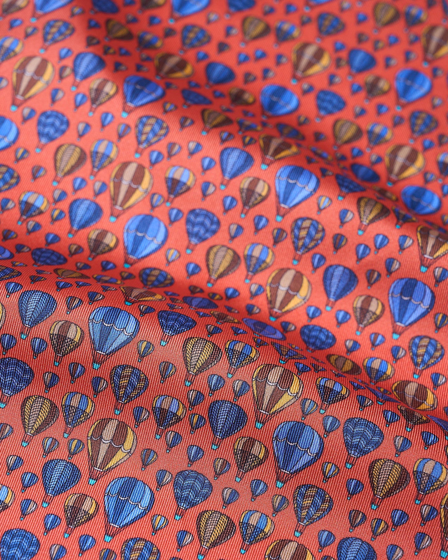 Pocket square - Orange with ballon  - silk