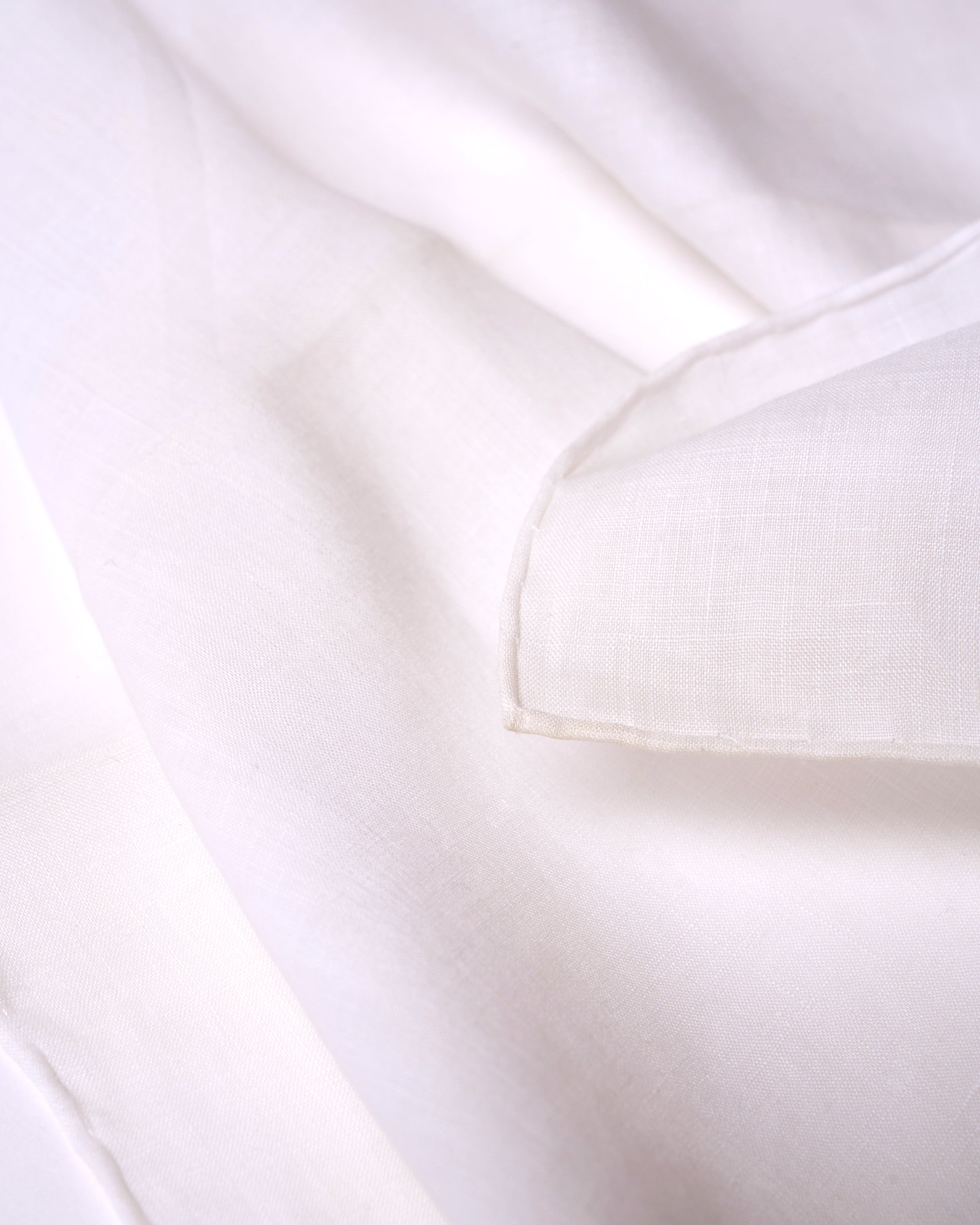 Pocket square - linen - Plain white