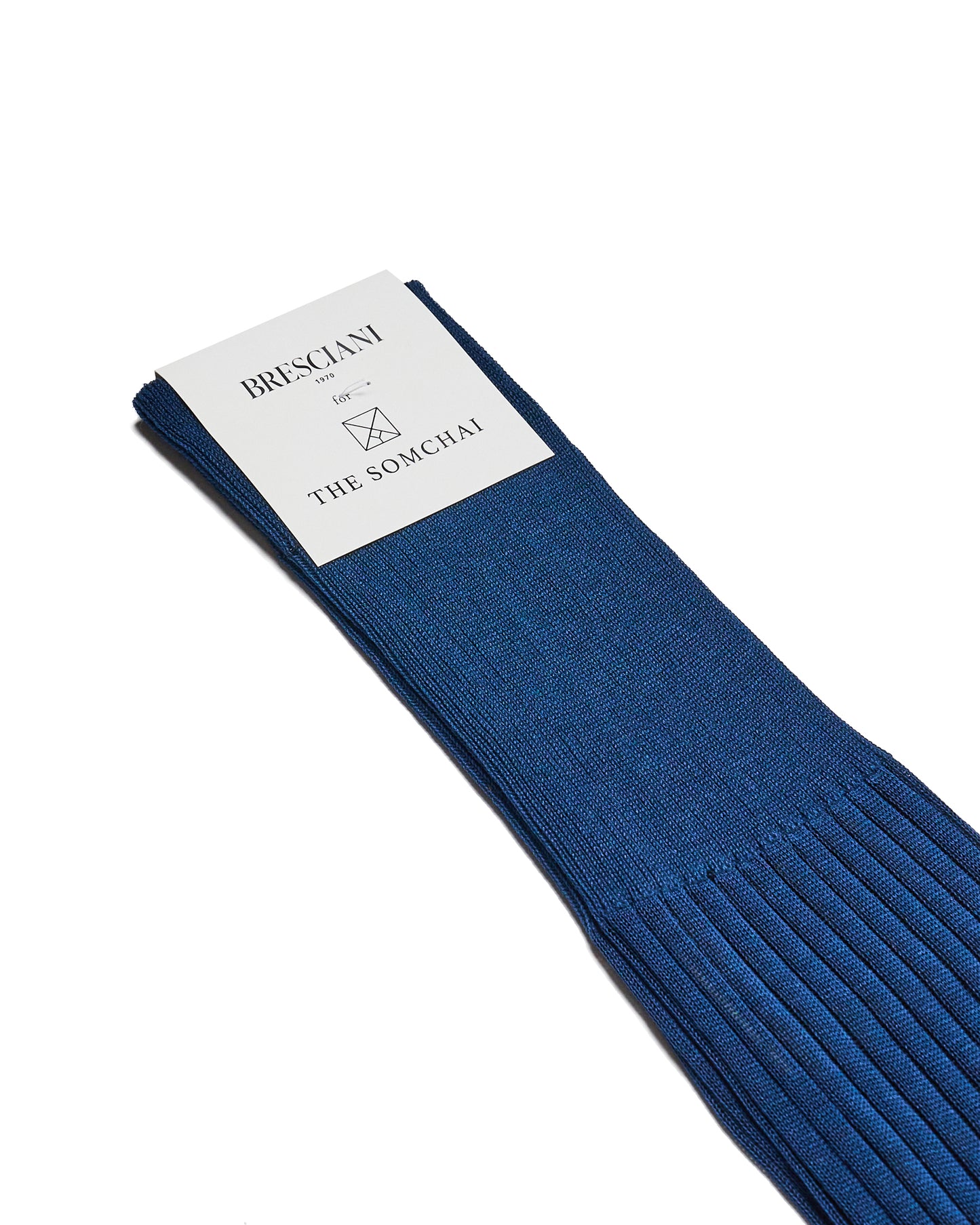 Knee length socks - Ribbed cotton  - Bluette Nero