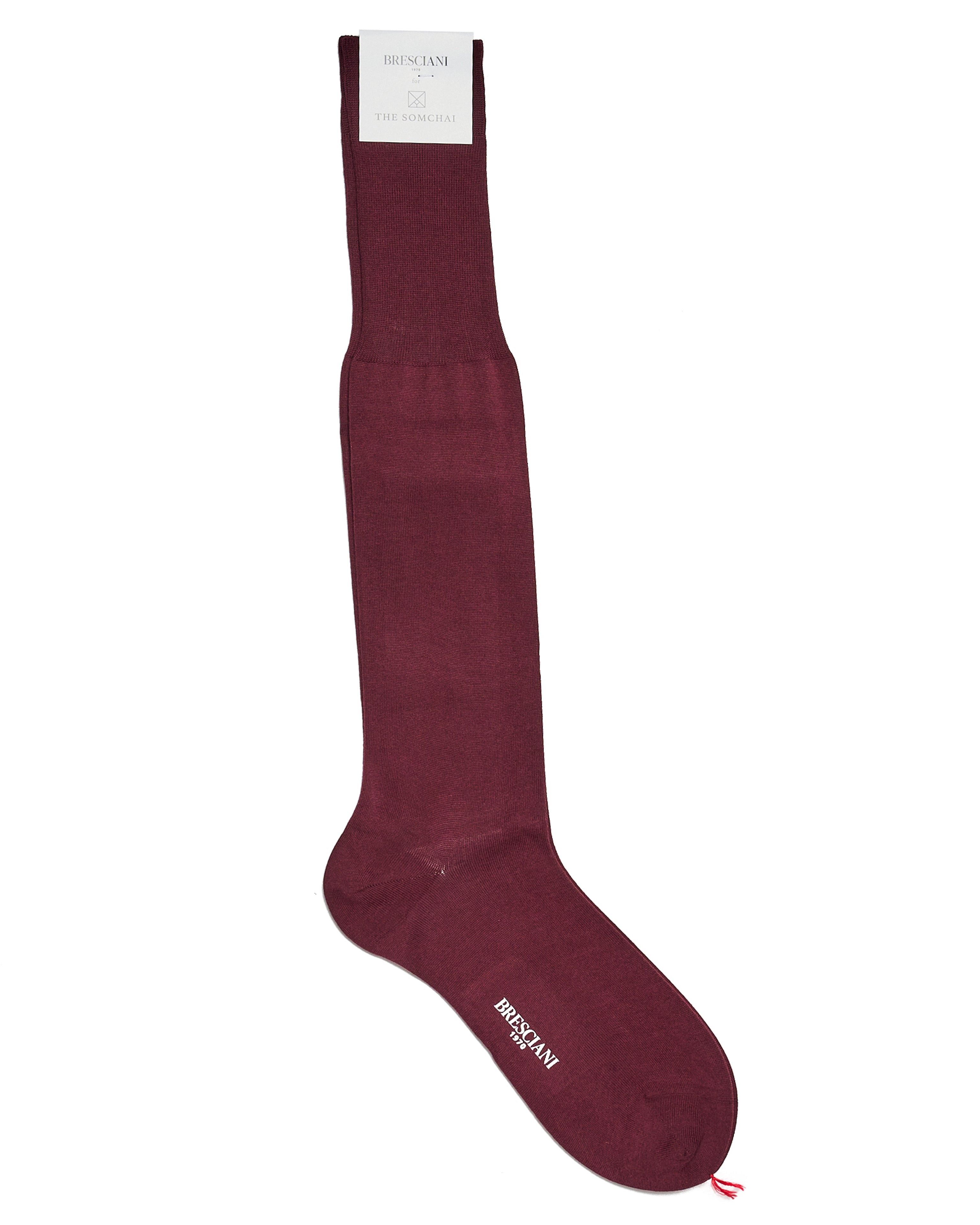 Knee length socks - Plain Sea island cotton  - Vinaccia