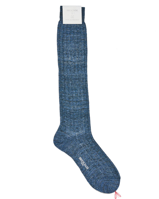 Knee length socks - Ribbed linen  - Jean