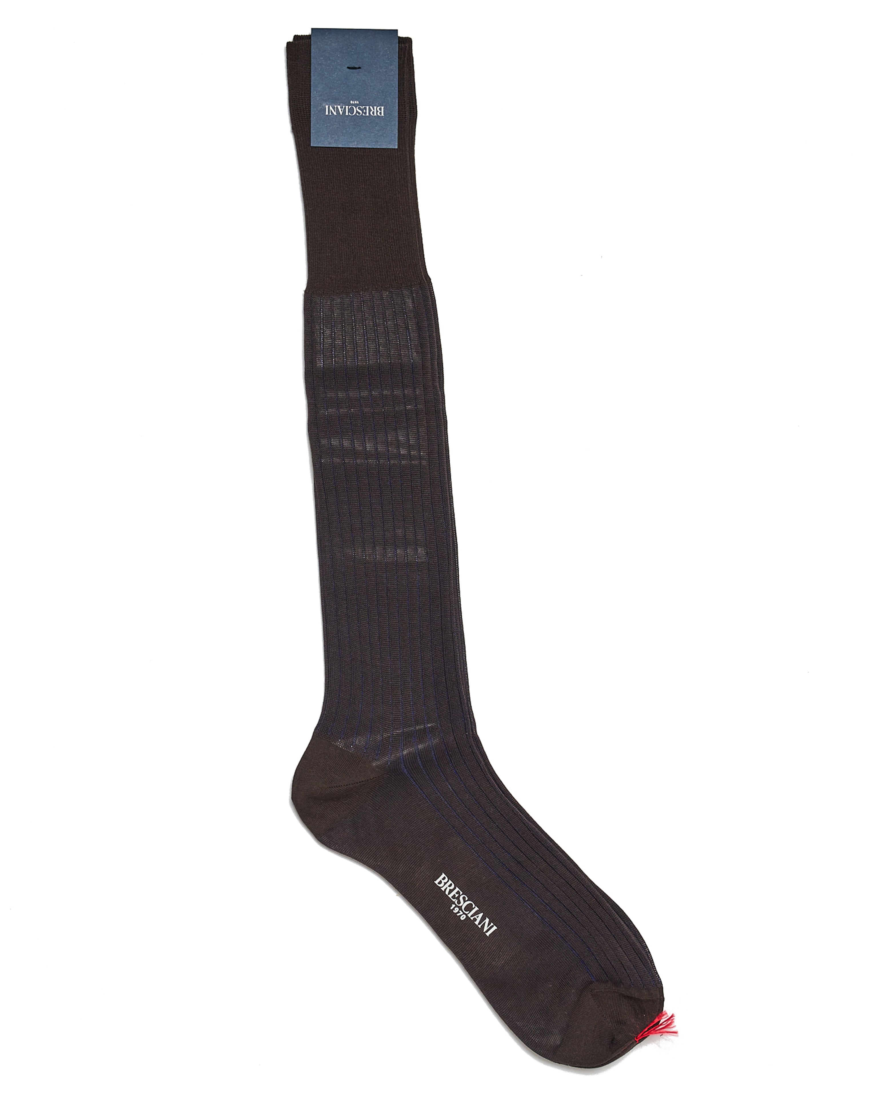 Knee length socks - Ribbed cotton - Moro blue