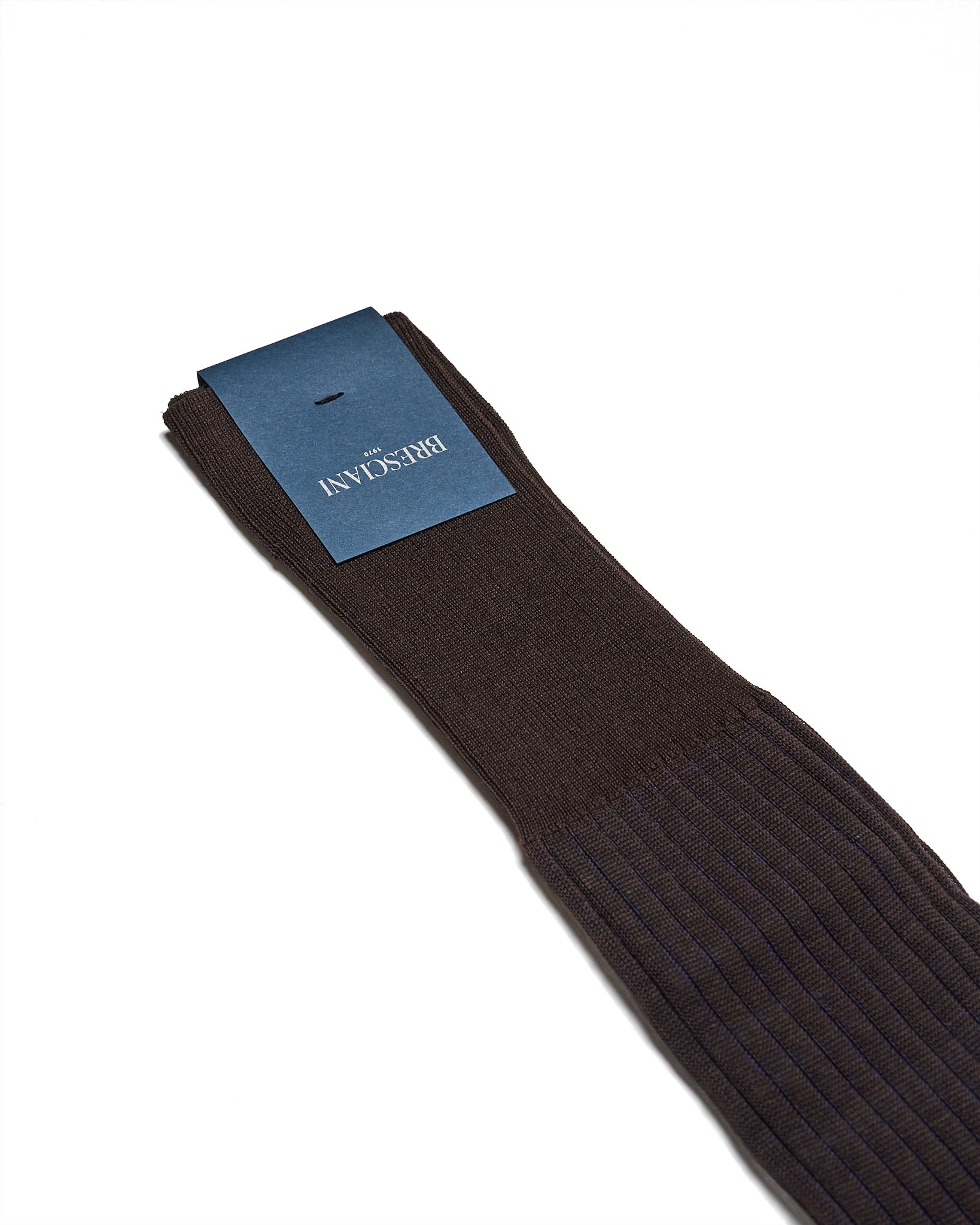 Knee length socks - Ribbed cotton - Moro blue