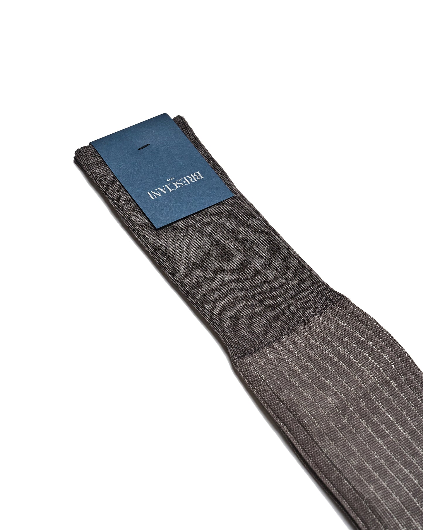 Knee length socks - Ribbed cotton - Antracite grey