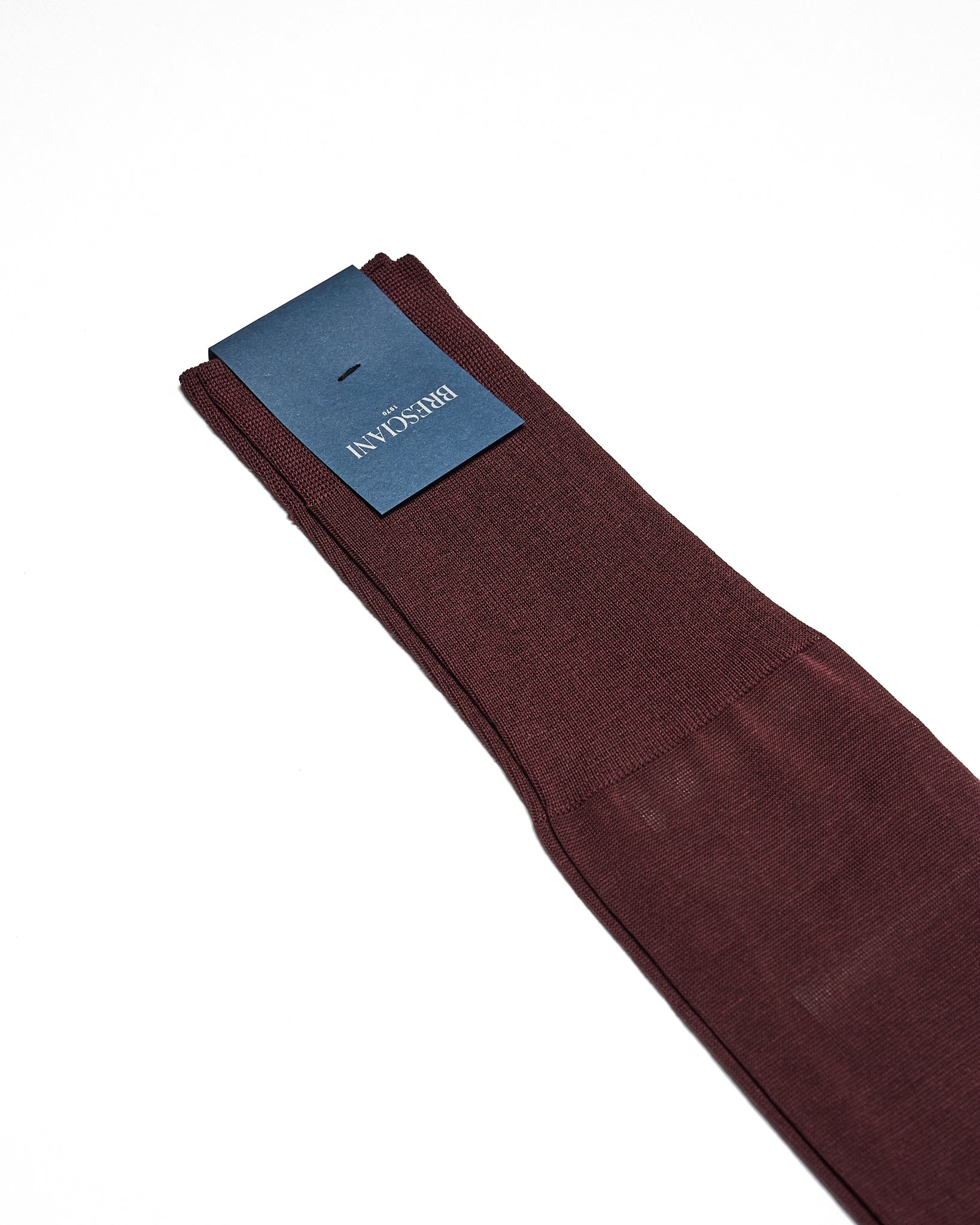 Knee length socks - Plain cotton - Bordeaux