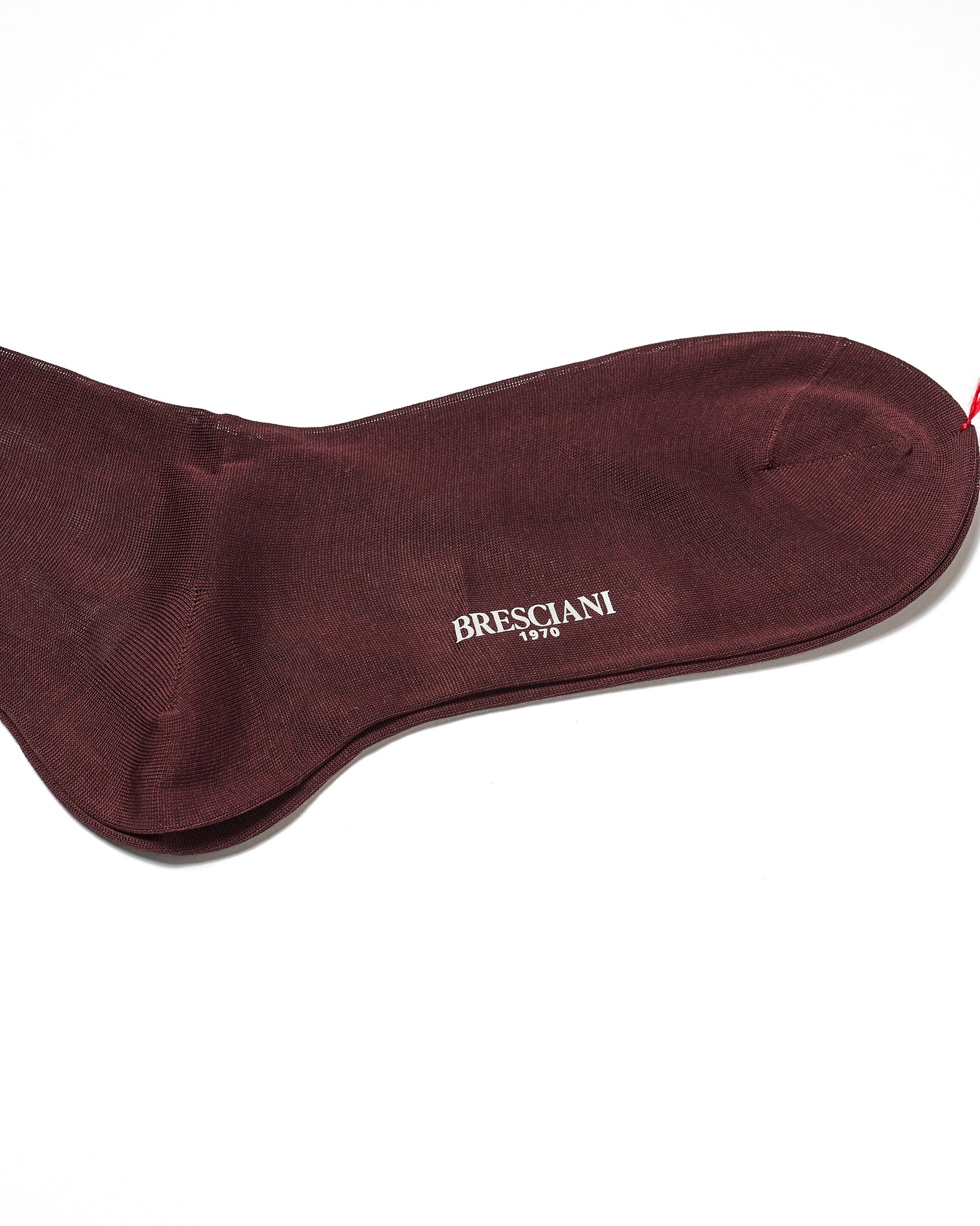 Knee length socks - Plain cotton - Bordeaux