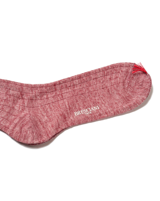 Knee length socks - Ribbed linen - Rosato