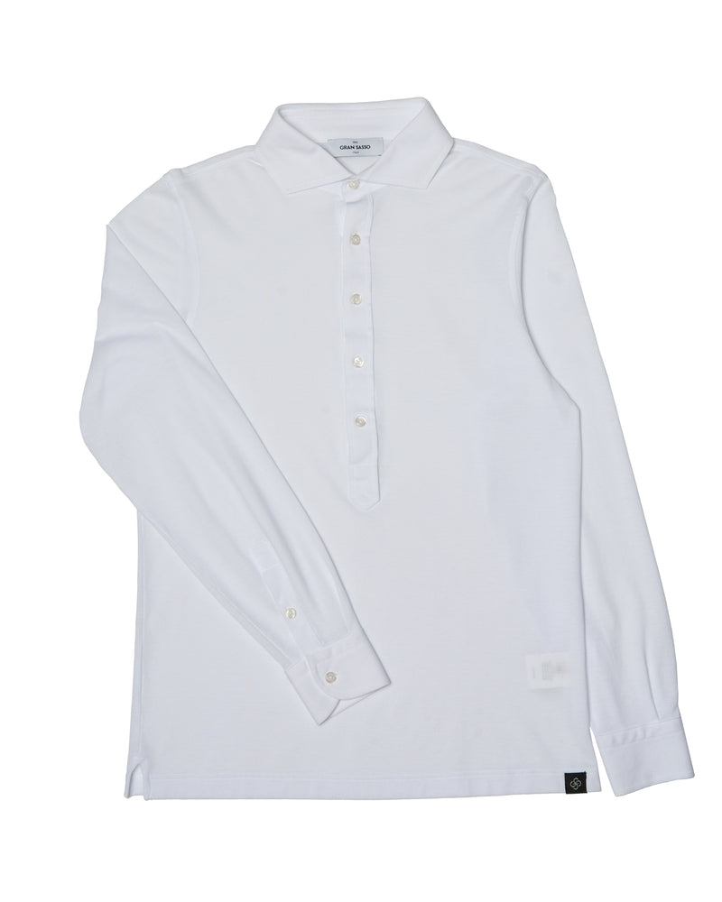 Pique cotton polo - Bianco