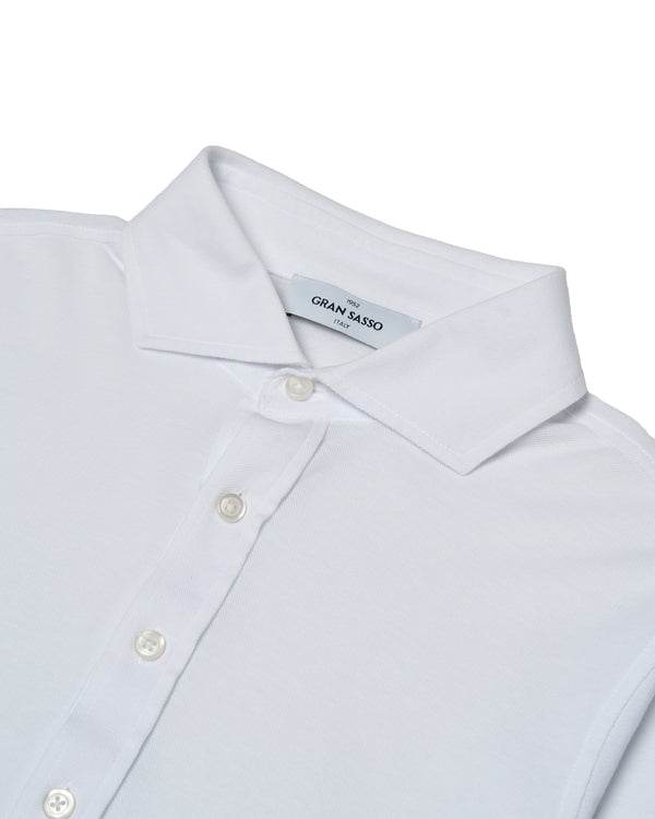 Pique cotton polo - Bianco