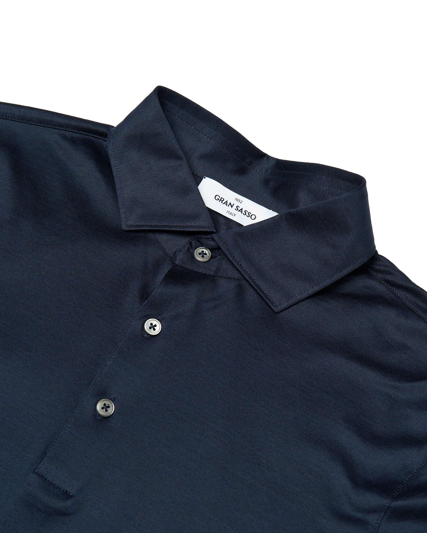 Jersey cotton polo - Navy blue