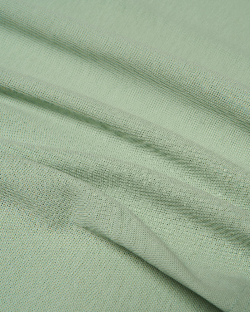 T-shirt short sleeves - Pique - Sage green