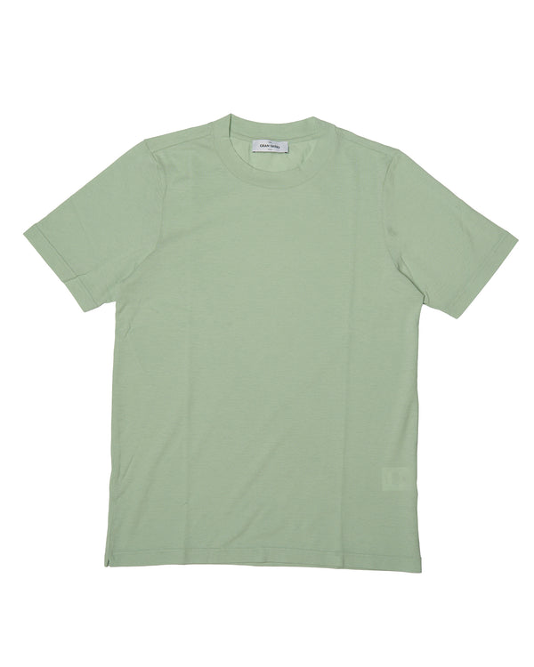 T-shirt short sleeves - Pique - Sage green