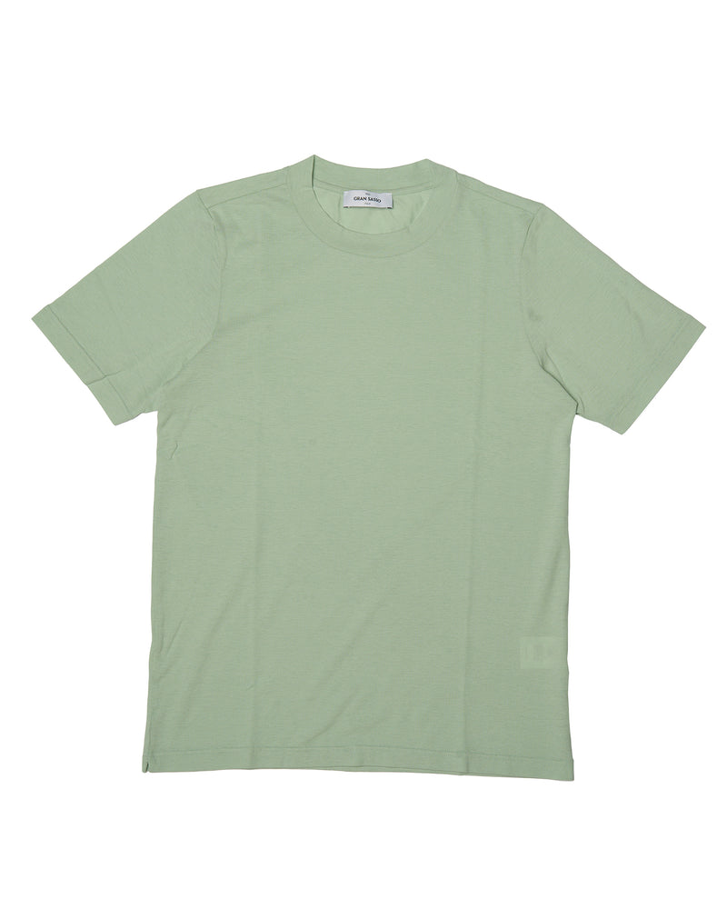 T-shirt short sleeves - Pique - Sage green