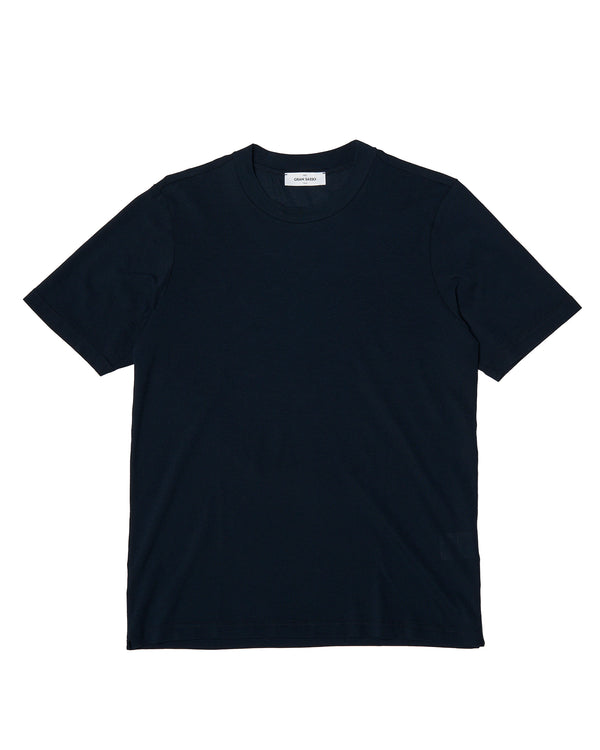 T-shirt short sleeves - Pique - Navy blue