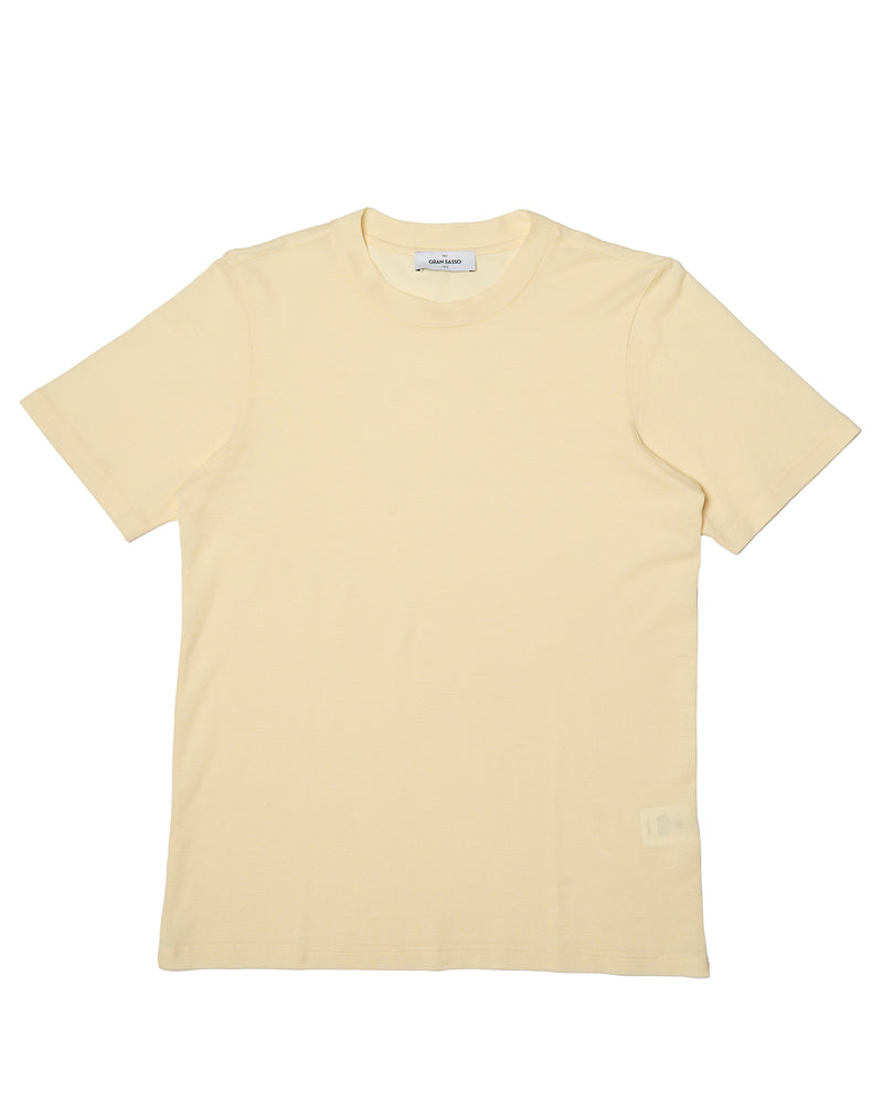 T-shirt short sleeves - Pique - Pale yellow