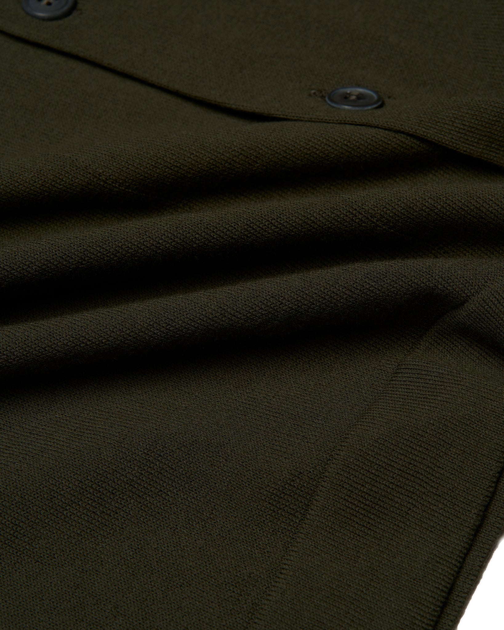 Knitted cotton shirt - Olive green