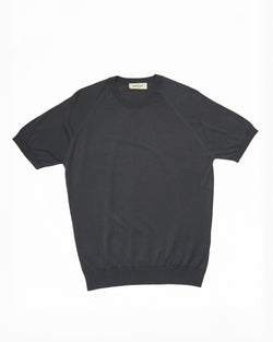 T-shirt short sleeves - Knitted organic cotton - Grey