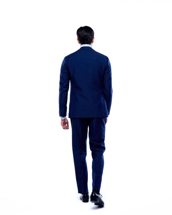 Suit - Single breasted - Medium blue - wool mohair