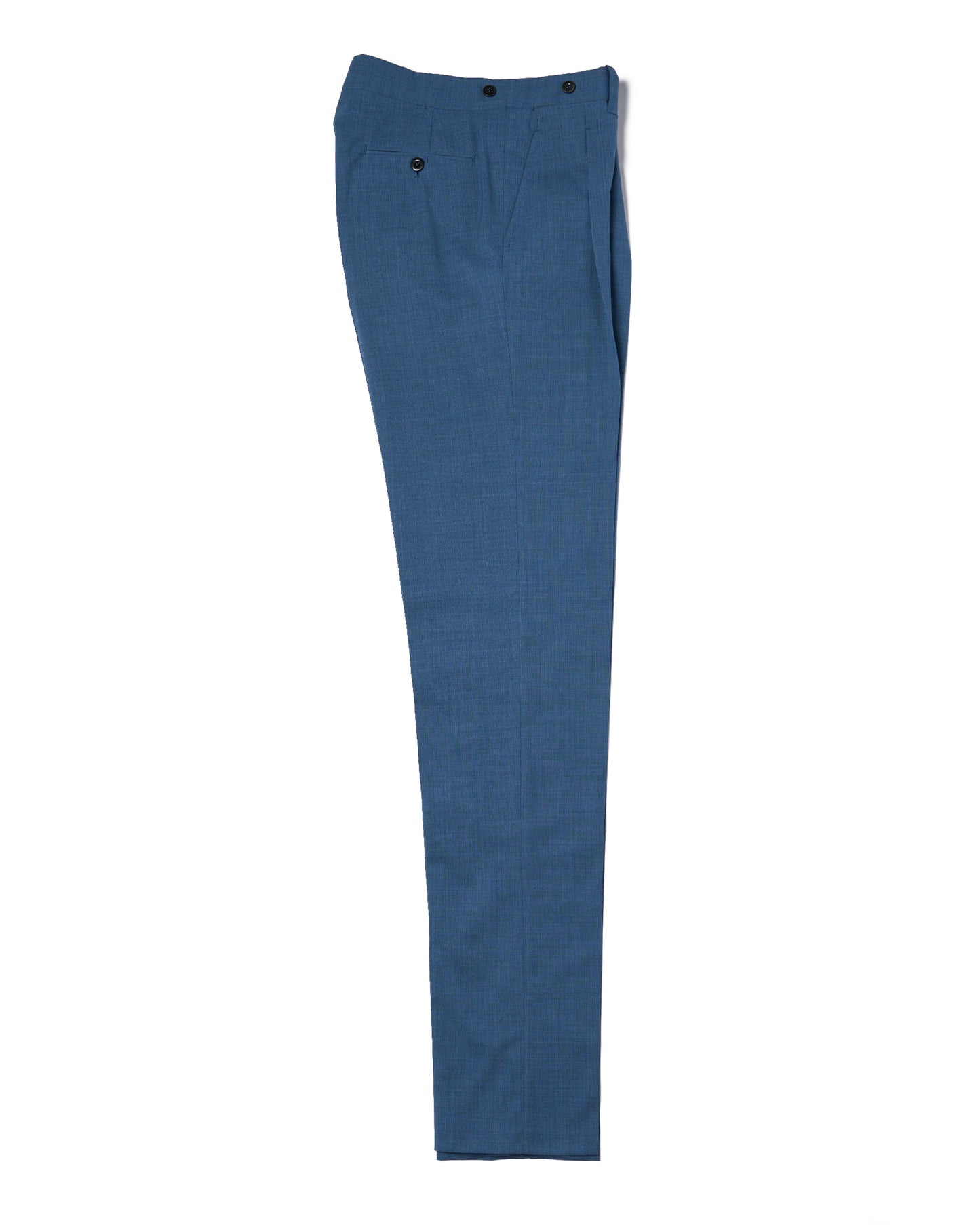 High twist wool trousers - Single pleat trousers - Light blue