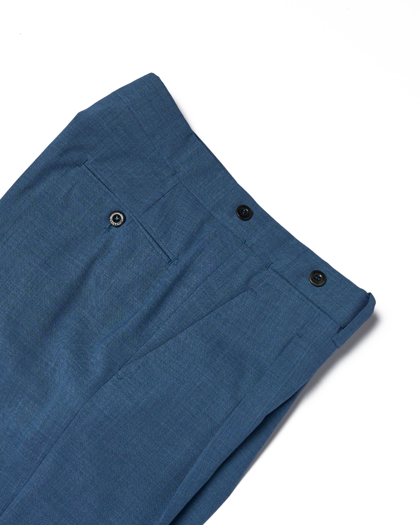 High twist wool trousers - Single pleat trousers - Light blue