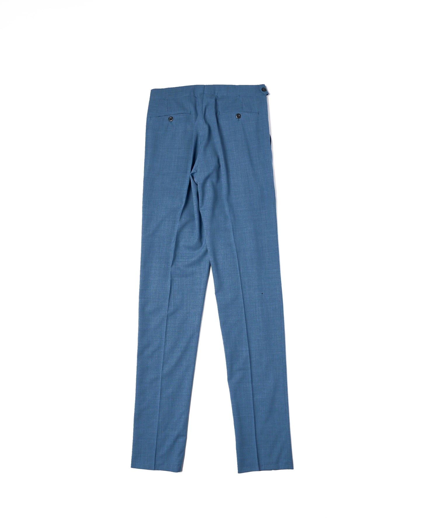 High twist wool trousers - Single pleat trousers - Light blue