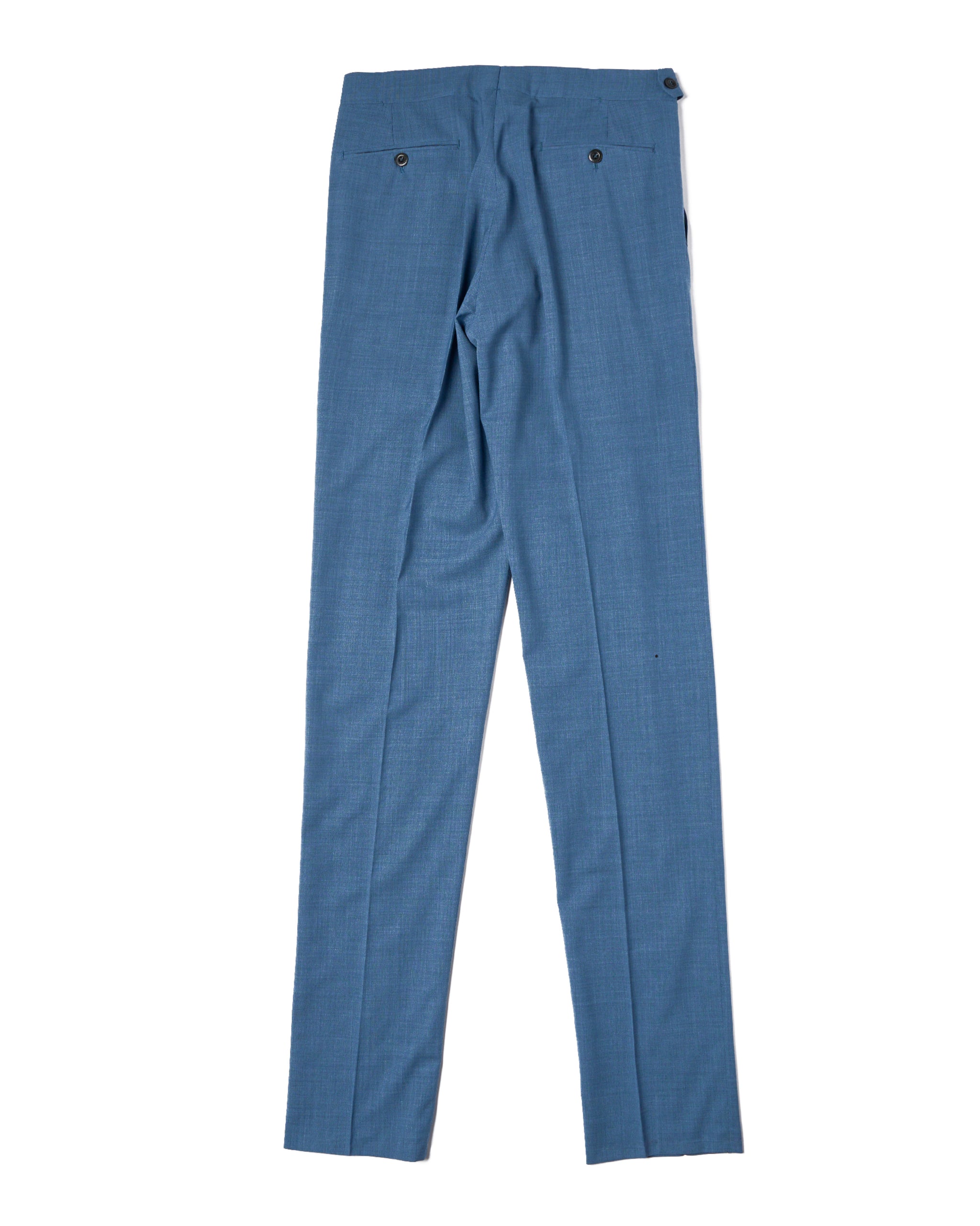 High twist wool trousers - Single pleat trousers - Light blue