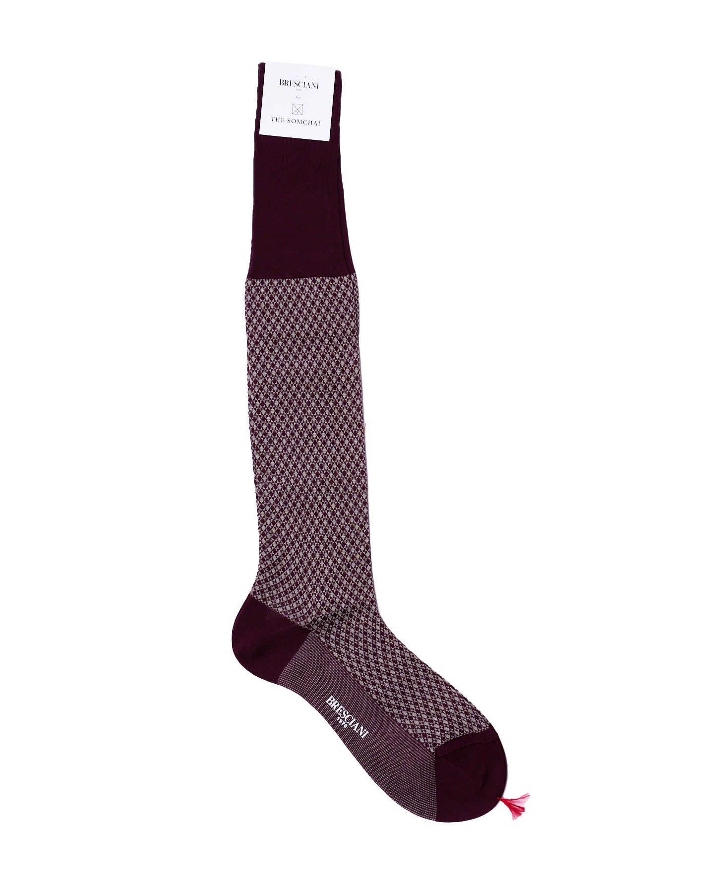 Knee length socks - Flush cotton  - Bordeaux Bluette