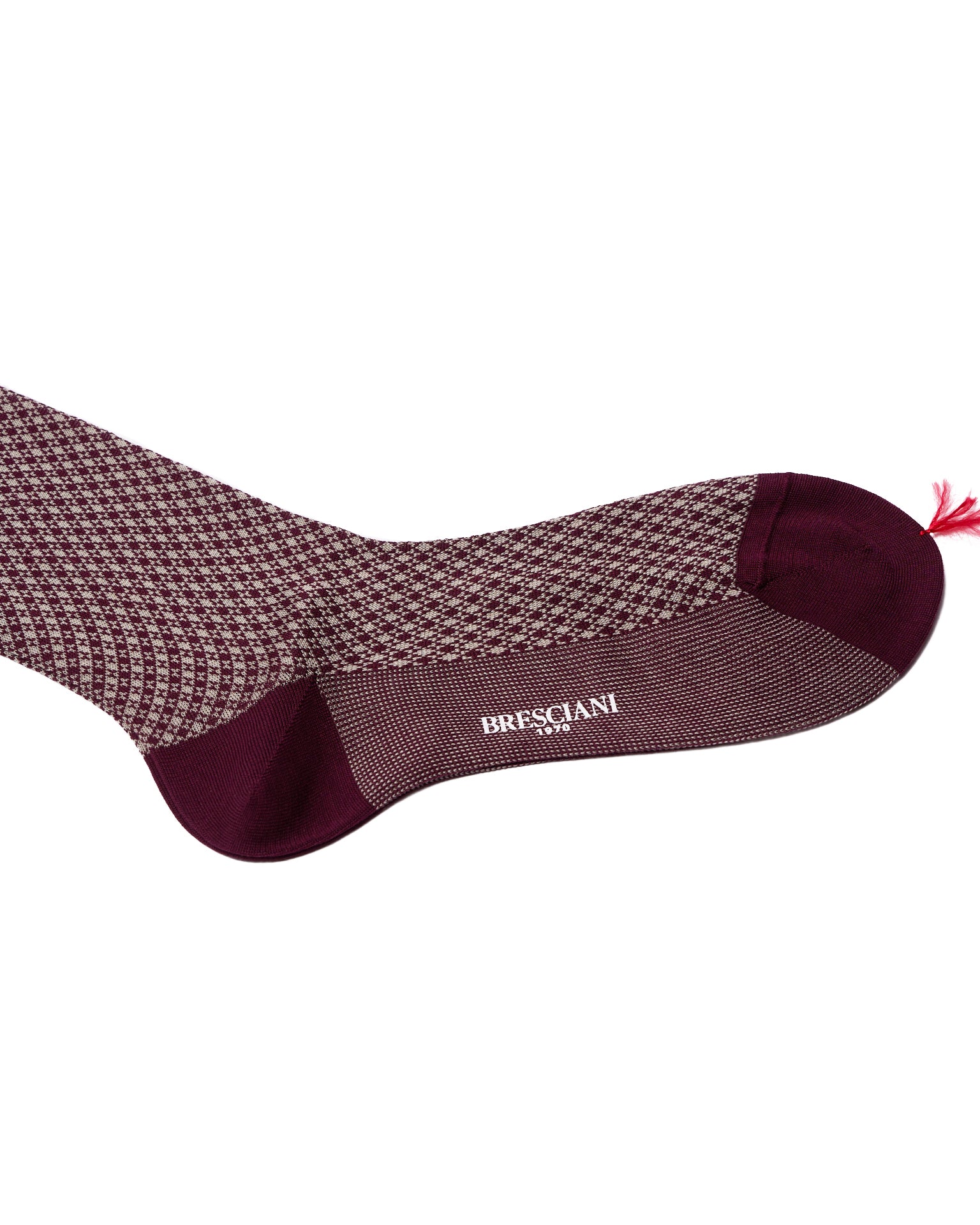 Knee length socks - Flush cotton  - Bordeaux Bluette