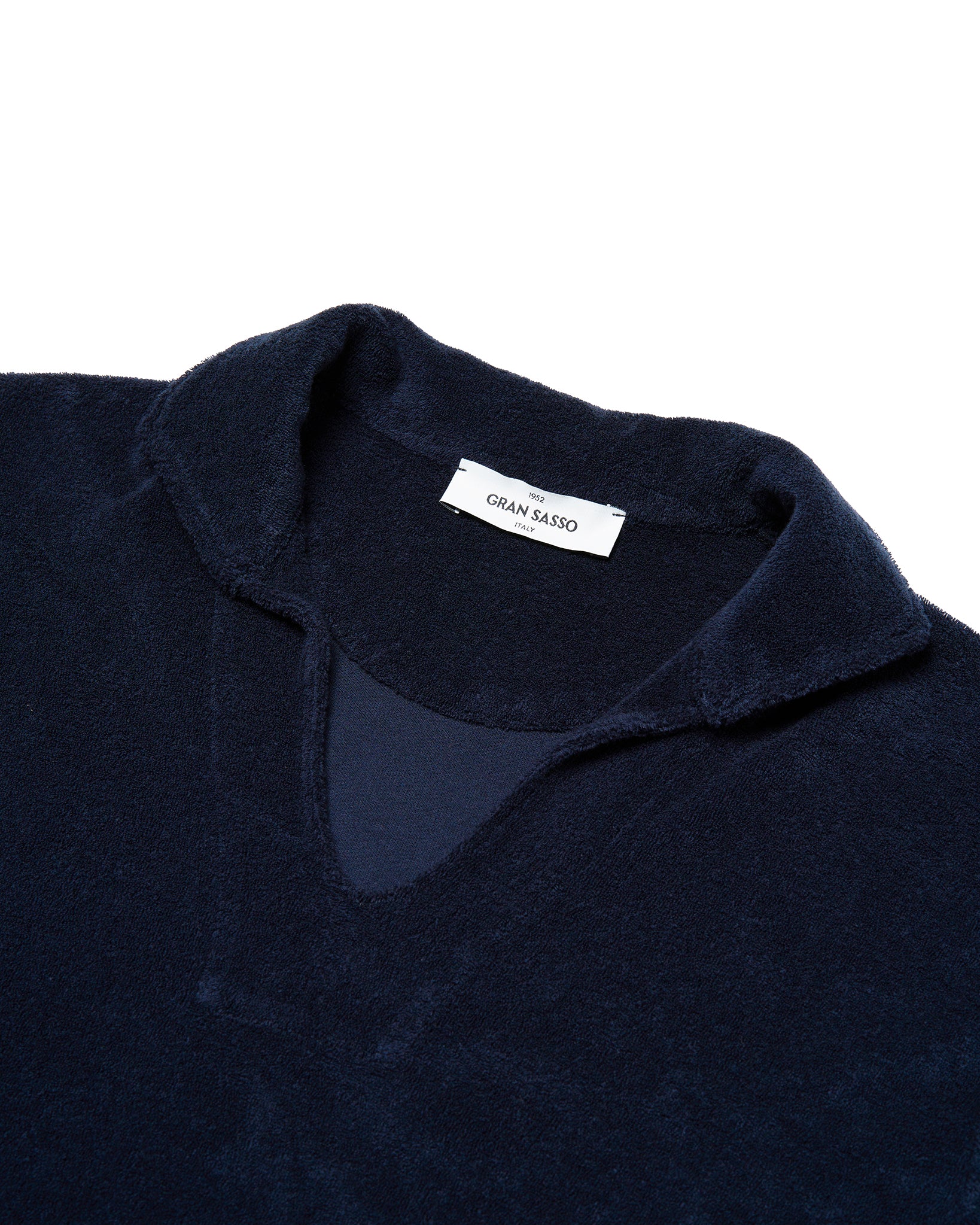 Terrycloth polo - Navy blue