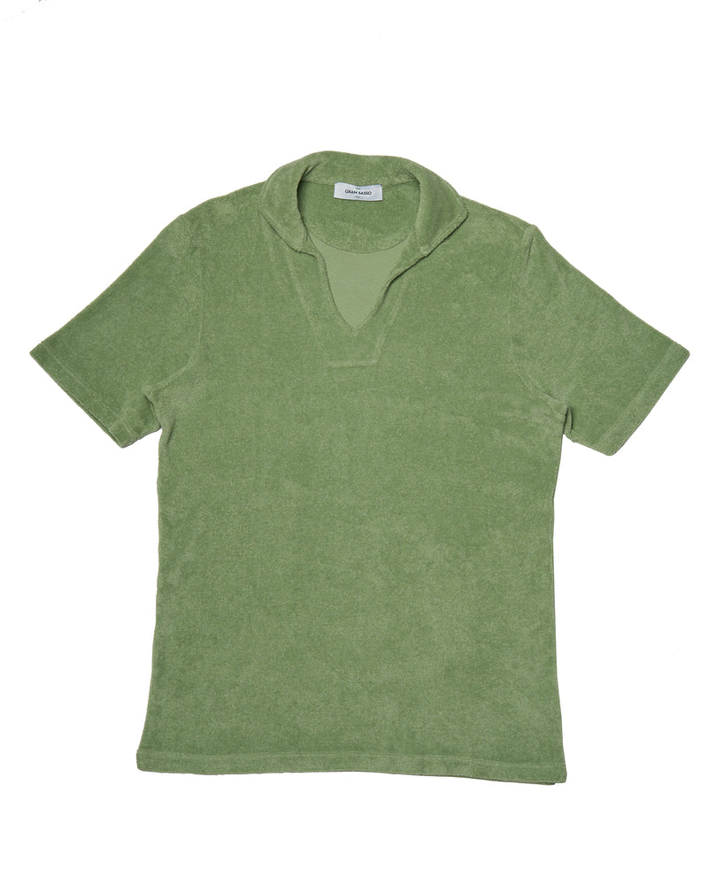 Polo short sleeves - Towel cotton - Mint green