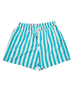 Swimtrunk - Printed Stripe - Sky blue