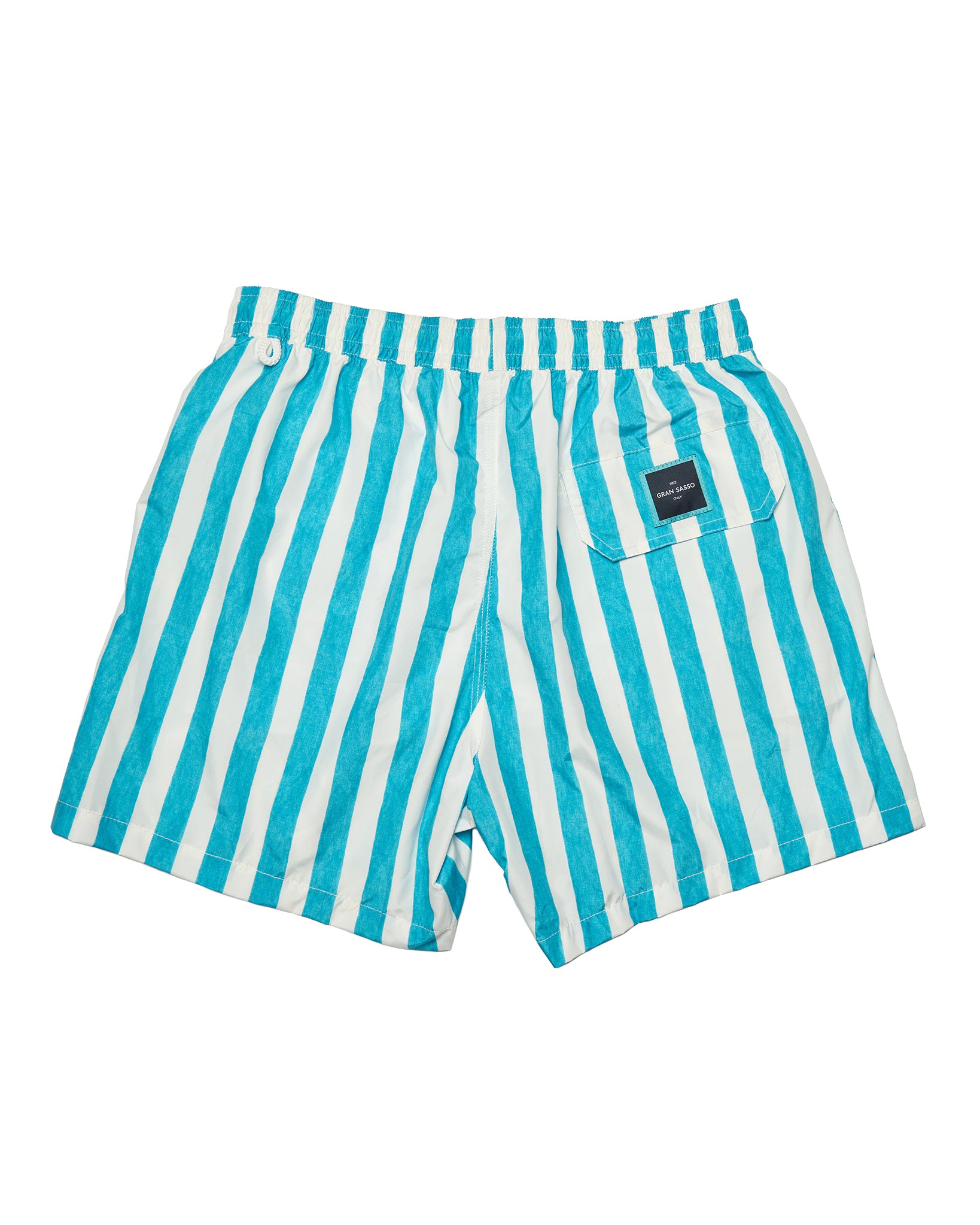 Printed Stripe swim shorts - Sky blue