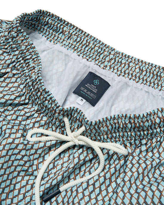 Printed swin shorts - Blue / grey