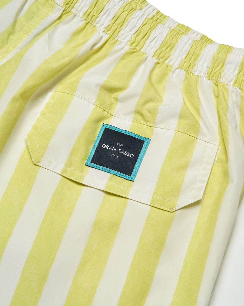 Swimtrunk - Printed Stripe - Lemon