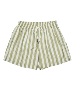 Swimtrunk - Printed Stripe - Olive green