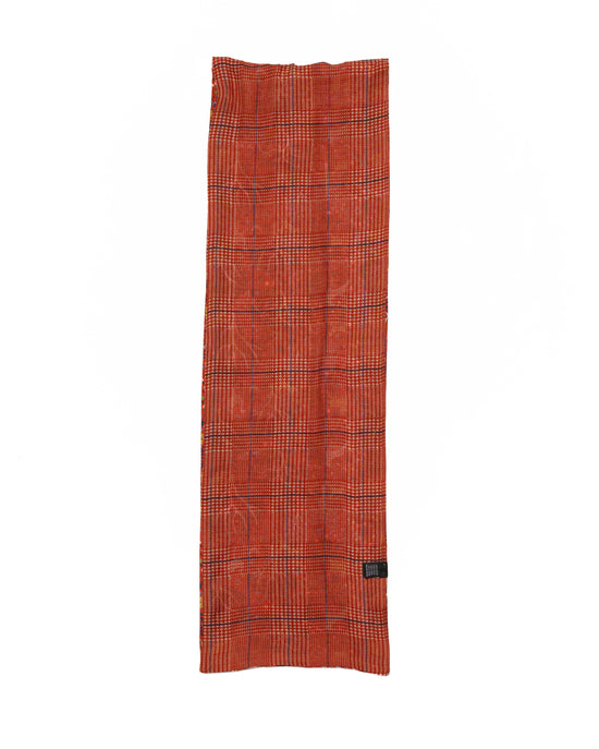 Scarf - Printed - Orange with forest and orange glen plaid