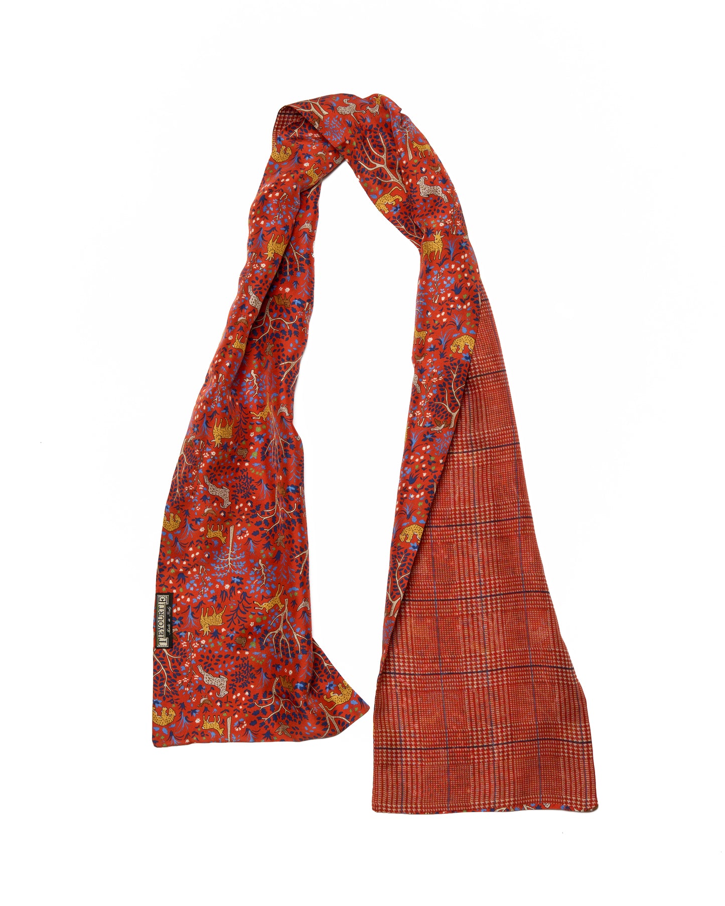 Scarf - Printed - Orange with forest and orange glen plaid