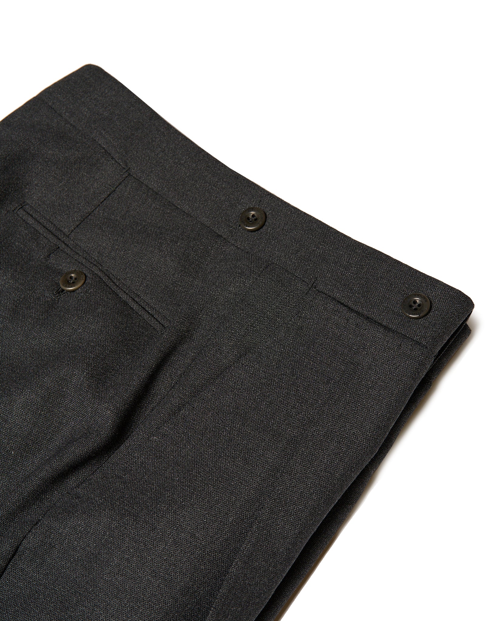 Four ply wool trousers - single pleat trousers - Grey brown