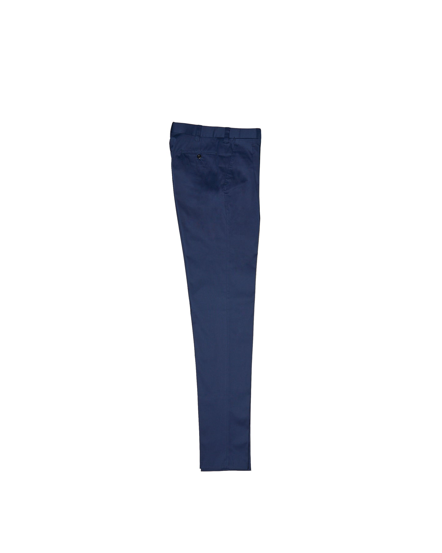 Light weight cotton trousers - Single pleat - Medium blue