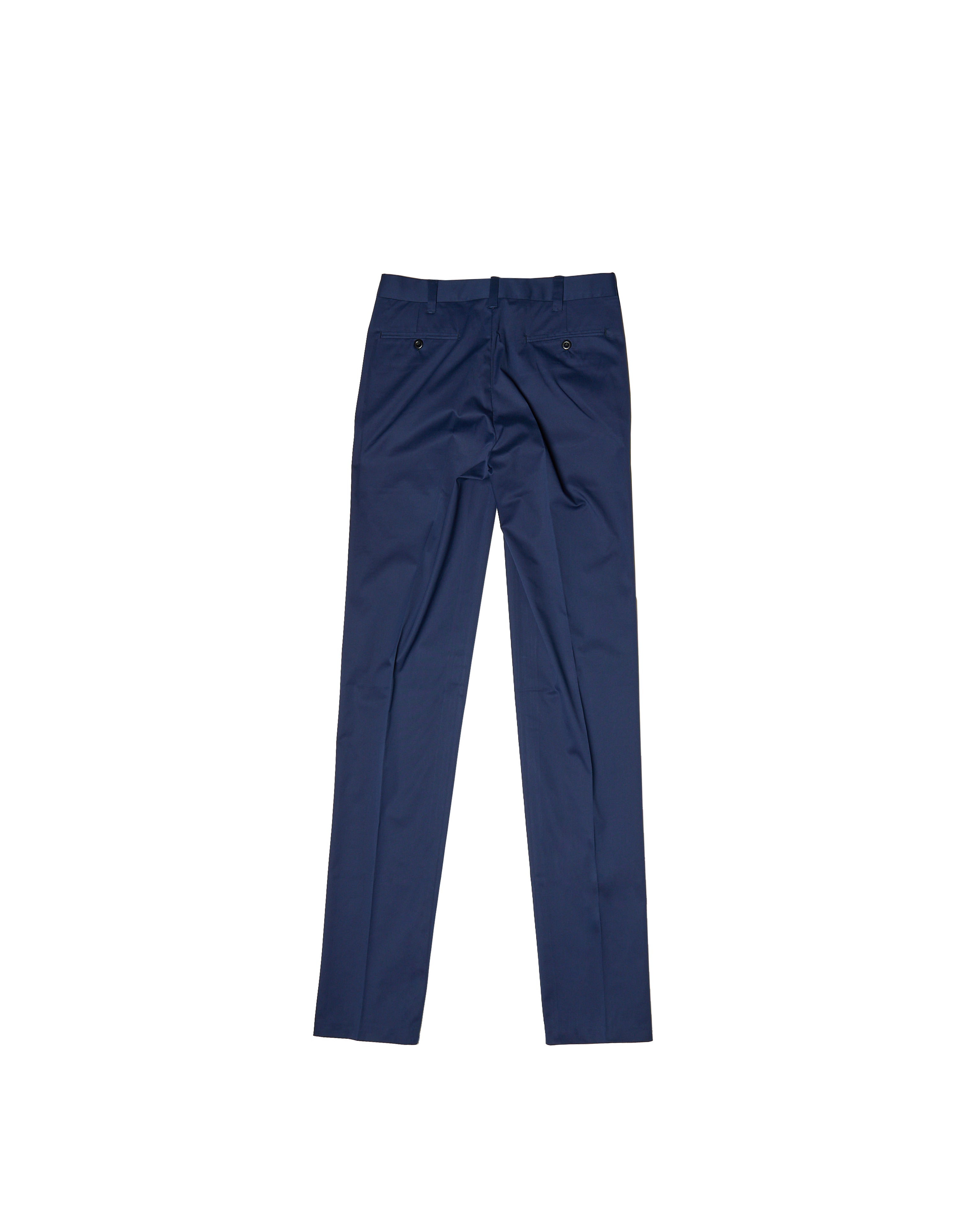 Light weight cotton trousers - Single pleat - Medium blue