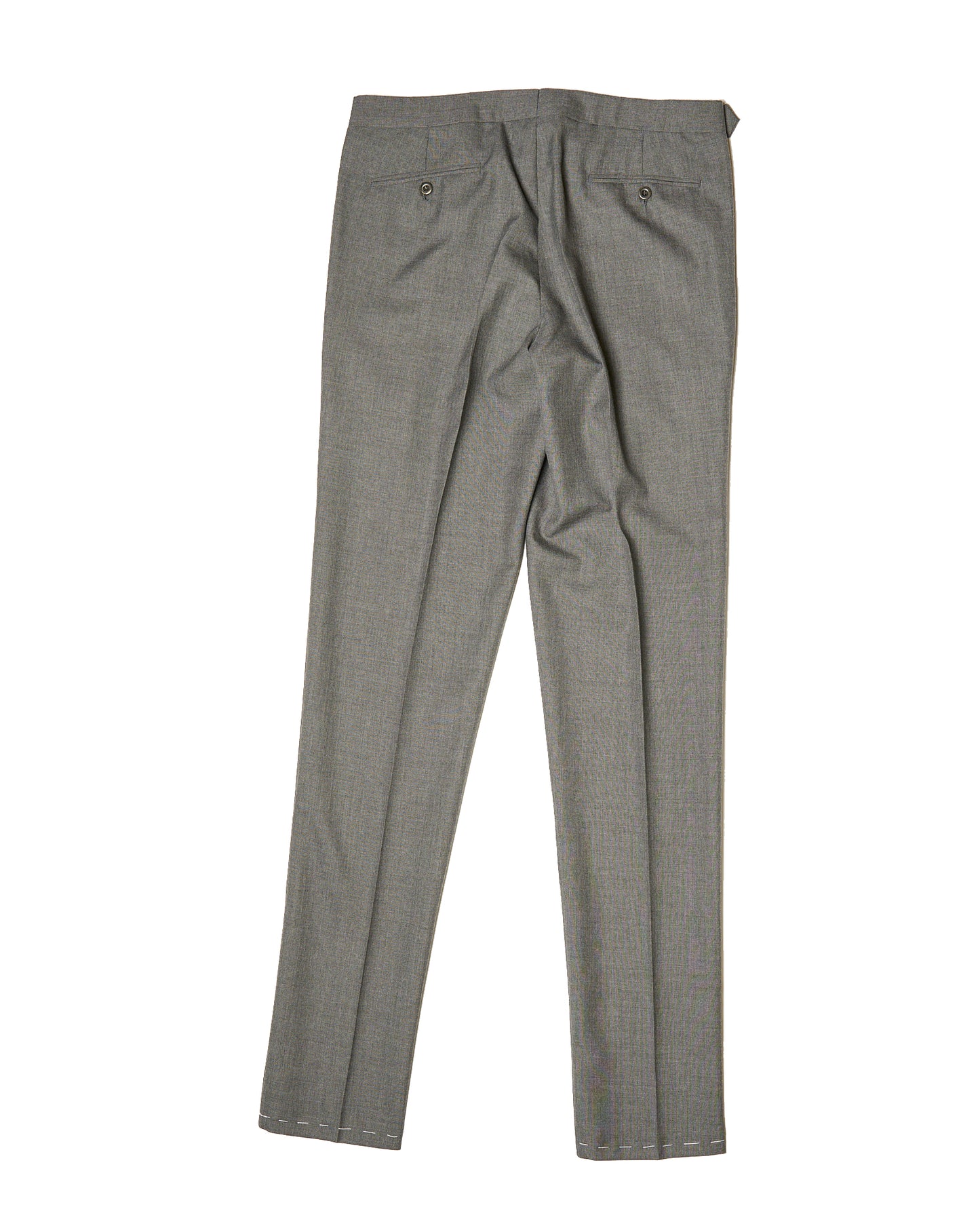 High twist wool trousers - Single pleat - Medium grey