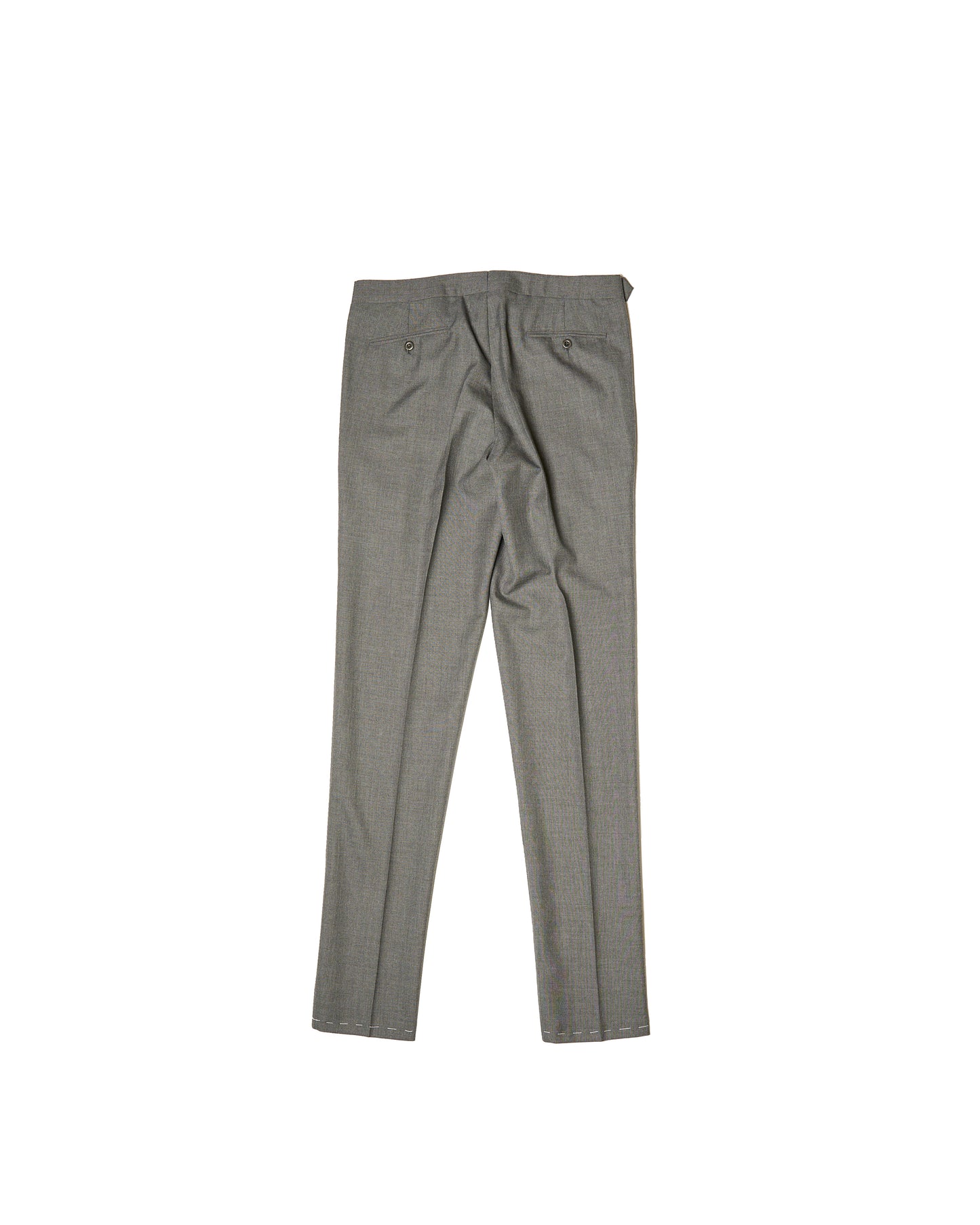 High twist wool trousers - Single pleat - Medium grey