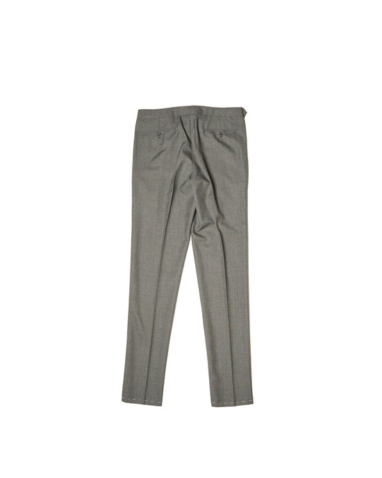 High twist wool trousers - Single pleat - Medium grey
