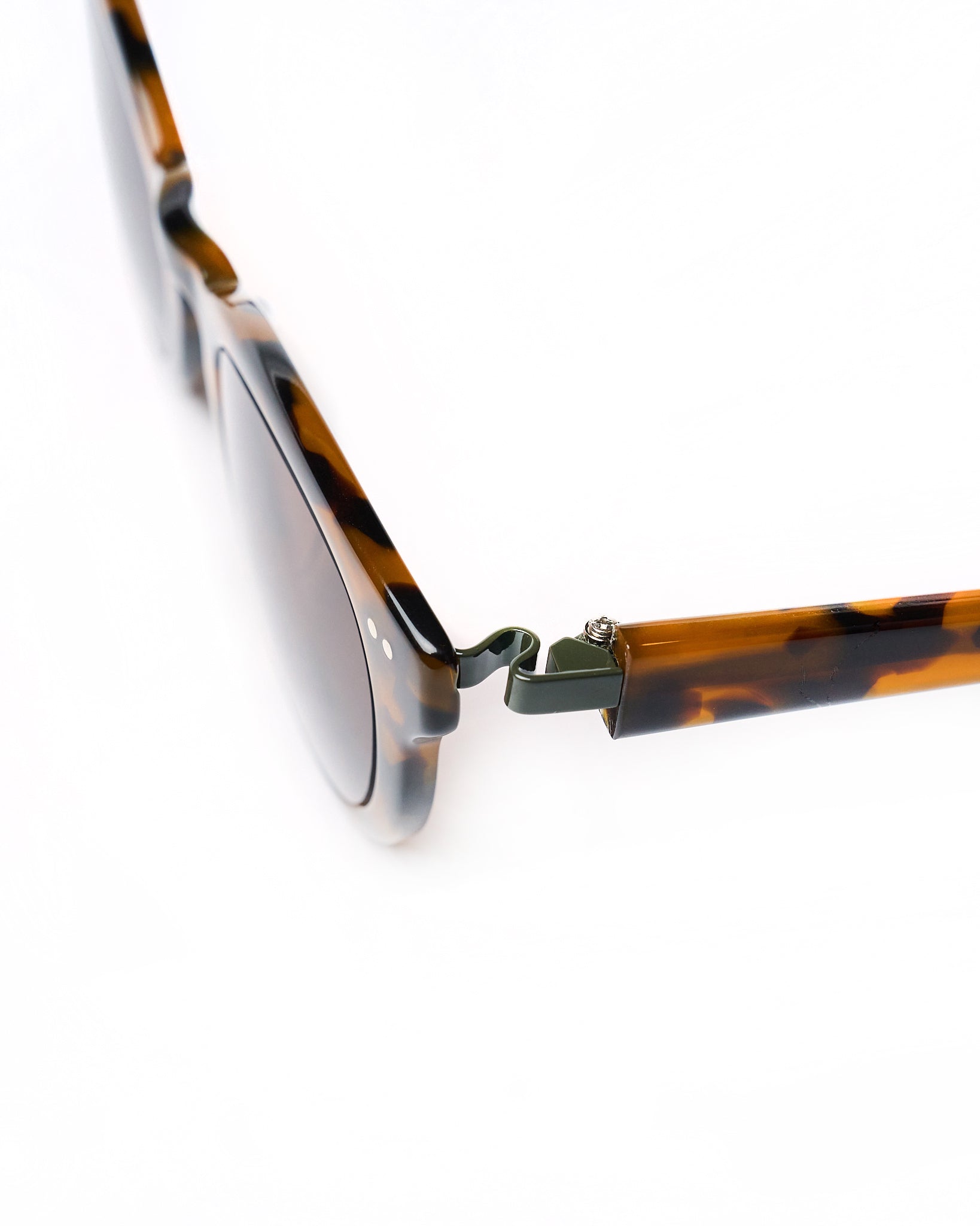 Taka model - Marron tortoise frame - Green hinge - Marron Tortoise Dino arm