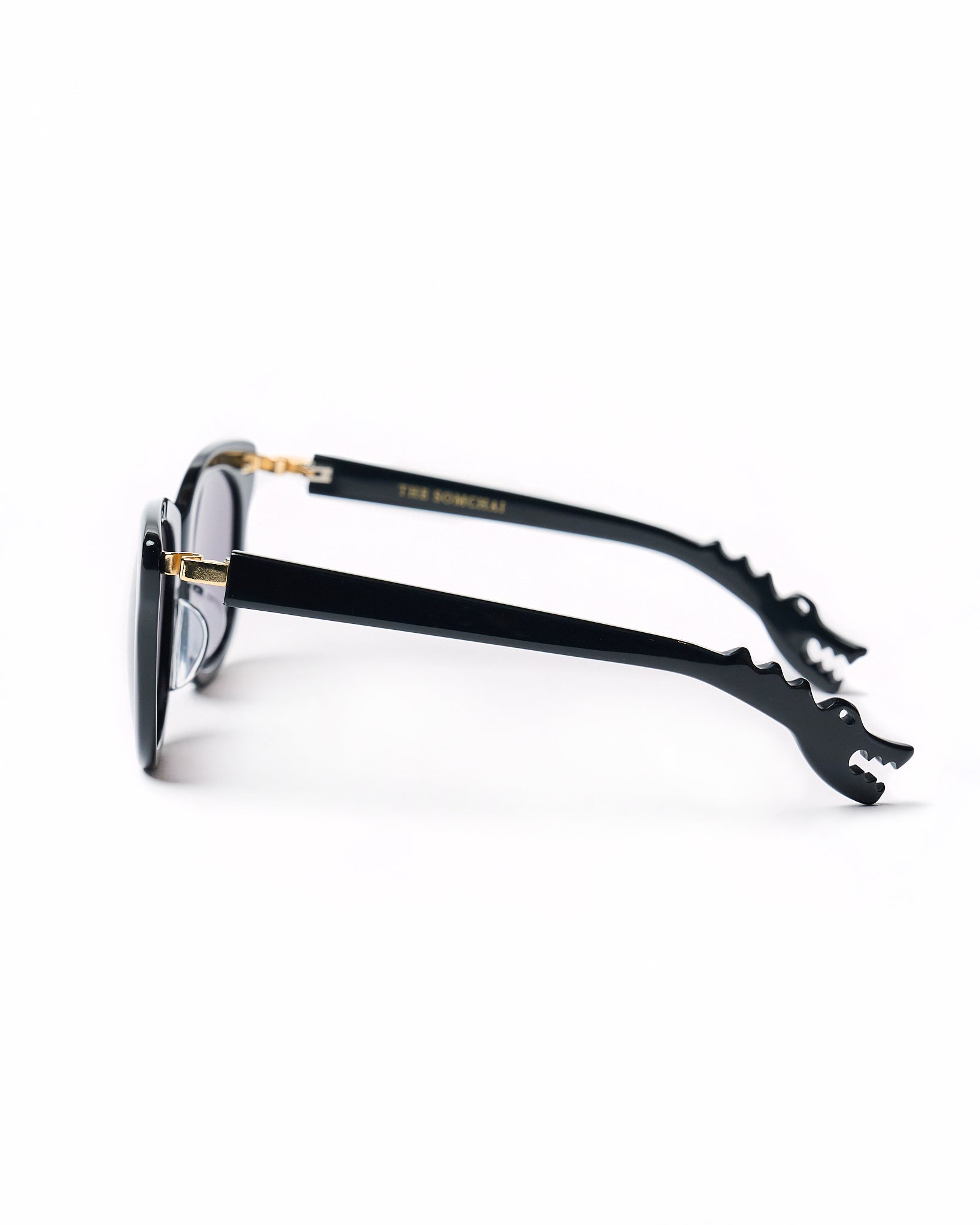 Tom model - Black frame - Gold hinge - Black dino arm