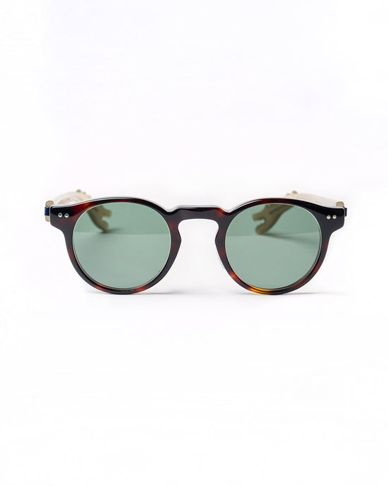 Mark model - Brown tortoise frame - Navy hinge - Taupe Dino arm