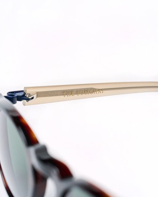 Mark model - Brown tortoise frame - Navy hinge - Taupe Dino arm