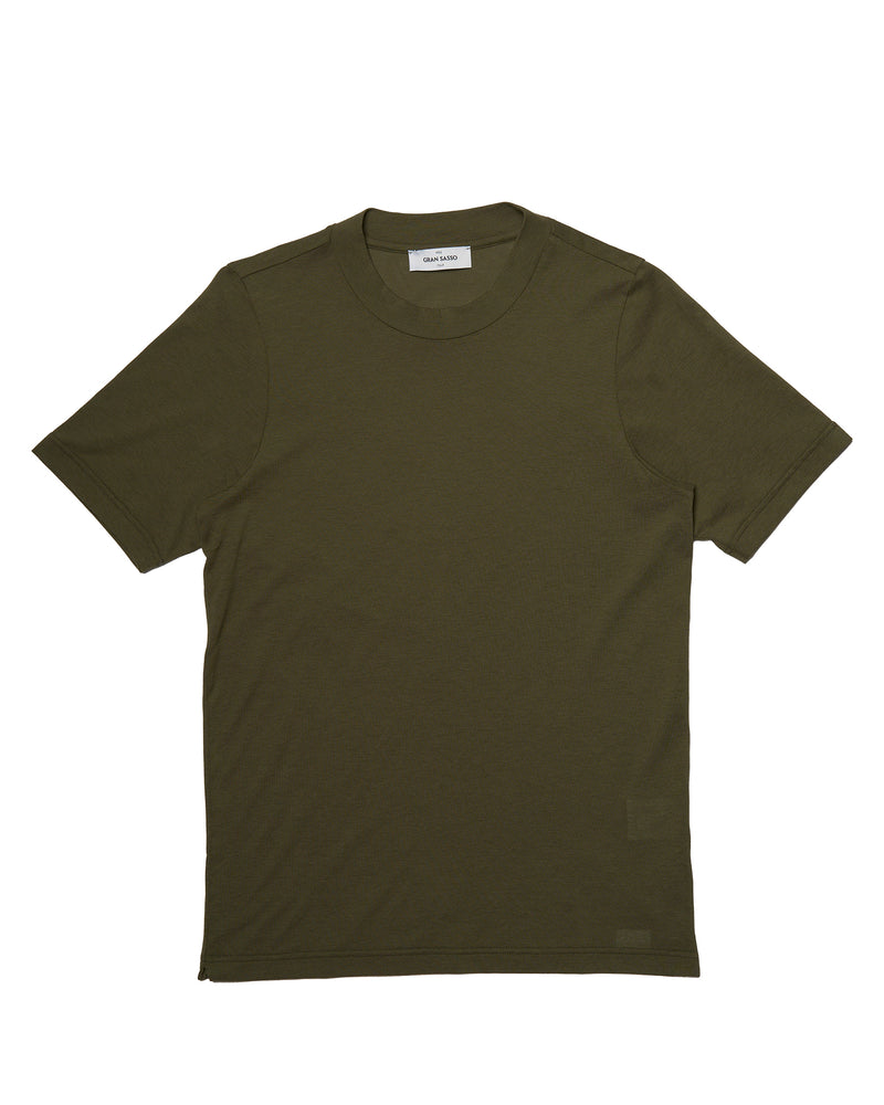 T-shirt short sleeves - Pique - Olive green